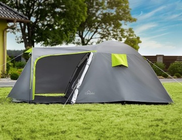 ТУРИСТИЧЕСКАЯ ПАЛАТКА ДЛЯ СЕМЕЙНОГО КЕМПИНГА НА 4 ЧЕЛОВЕКА С ВЕНТИЛЯЦИЕЙ IGLO