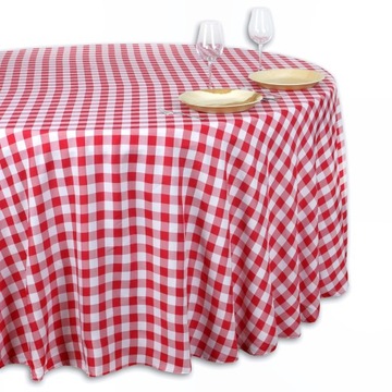 OBRUS PLAMOODPORNY WŁOSKI KRATKA WŁOSKA 130X210 CM