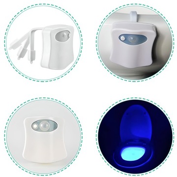 СВЕТОДИОДНАЯ ЛАМПА ДЛЯ ТУАЛЕТА, ДАТЧИК ДВИЖЕНИЯ И СВЕТА