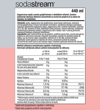 SODASTREAM Syrop 4 smaki zestaw koncentrat