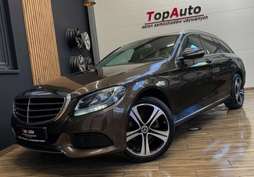 Mercedes Klasa C W205 Kombi 200 BlueTEC 136KM 2015 Mercedes-Benz Klasa C MANUAL1.6 BlueTEC gwarancja bezwypadkowy NAVI SKOR