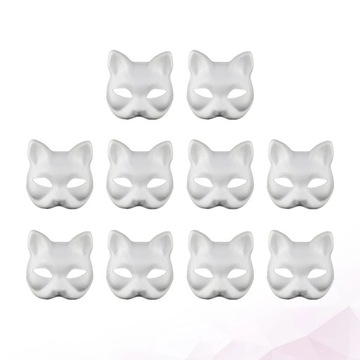 Papierowa maska dla kota Fox Face 10 szt