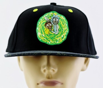 Czapka z prostym daszkiem męska Rick and Morty SNAPBACK 56-60cm czarna HAFT