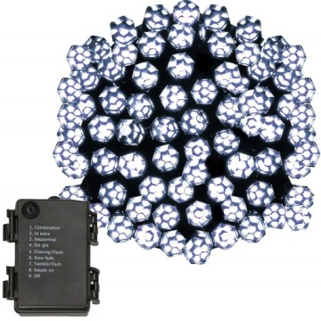 LAMPKI CHOINKOWE 120 LED BIAŁY ZIMNY ŚWIĄTECZNE