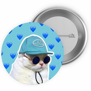 Przypinka button pin z Kotem Kot M