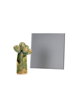 Próbka szkła Lustro Grafitowe Matowe satynowe 4 mm Matelac Silver Grey