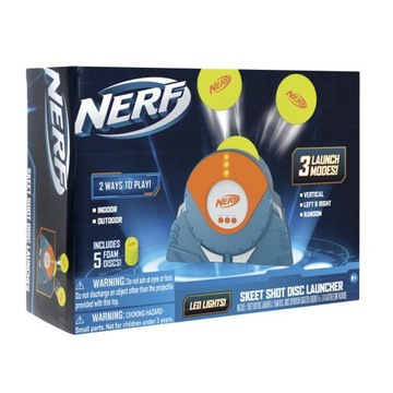 Tarcza NERF LATAJĄCE DYSKI CELE 3 TRYBY ZABAWY 5 DYSKÓW