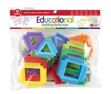 KLOCKI 3D kolorowe szczotki- 18 EL