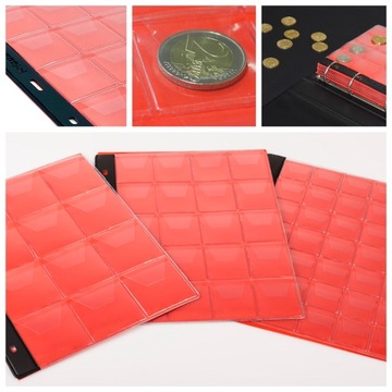 SCHULZ Альбом для монет разных размеров на 221 монету. Черный