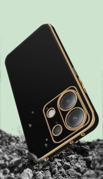 Чехол для Xiaomi Redmi Note 13 Pro 5G GOLD GLAMOUR + 9H PROTECTIVE GLASS