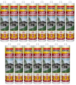 Soudal Silikon Uniwersalny Budowlany ZEW/WEW BIAŁY 280ml KARTON 15szt
