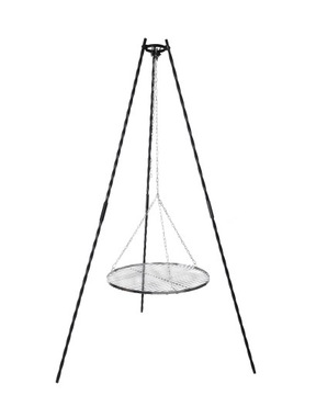 GRILL TRÓJNÓG OGRODOWY 190CM +RUSZT 70 NIERDZEWNY