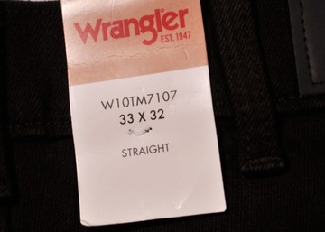 WRANGLER spodnie REGULAR black jeans STRAIGHT _ W36 L34