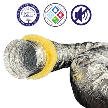 Вентиляционный канал THERMOFLEX, ИЗОЛИРОВАННЫЙ канал, спиральная труба фи160/10м + СЕРТИФИКАТ