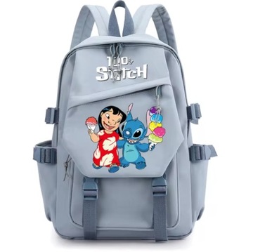 DUŻY POJEMNY PLECAK TORBA STITCH TORNISTER A4 SZKOLNY DO SZKOŁY MŁODZIEŻOWY