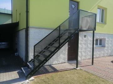 Ступеньки WEMA 700x270 мм | оцинкованный | 25x2 мм | металлическая ступенька, ступени