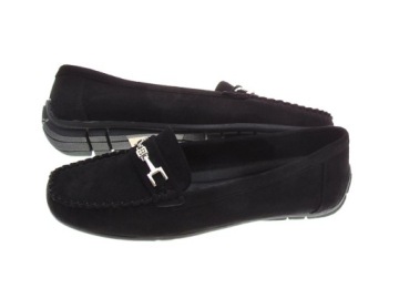 МОКАСИНЫ ЗАМШЕВЫЕ ЖЕНСКИЕ Чёрные размер 40