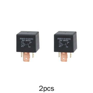 2x JD2912-1H-24VDC 28V 80A 4Pin Przełącznik zmiany