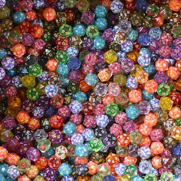 5X TAJEMNICZA KOSTKA KOŚĆ DWUDZIESTOŚCIENNA K20 RPG