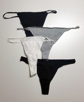 3-PAK Majtki Figi Cotton Thong H&M r.L