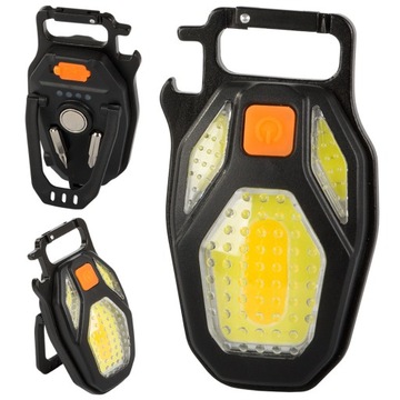 LAMPKA LED COB BRELOK OTWIERACZ MAGNES LATARKA USB MINI KIESZONKOWA MOCNA
