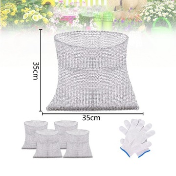 4X МЕТАЛЛИЧЕСКАЯ СЕТОЧНАЯ КОРЗИНА ДЛЯ КОРНЕЙ РАСТЕНИЙ ОТ КРОТОВ И ПОЛЕВОК