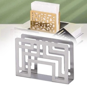 Держатель для салфеток Органайзер из нержавеющей стали Серебряный диспенсер для салфеток