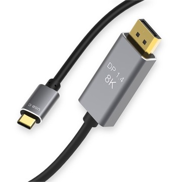 Kabel Adapter USB-C do Displayport DP 8K 4K 144Hz