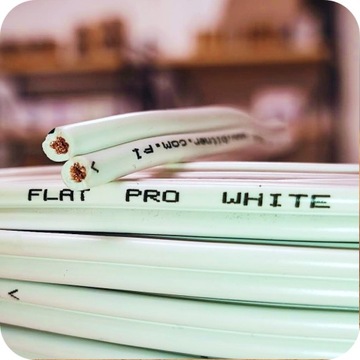 ДВУХПРОВОДНОЙ ПРОФЕССИОНАЛЬНЫЙ АУДИОКАБЕЛЬ, БЕЛЫЙ OFC 2x1,5мм 1М