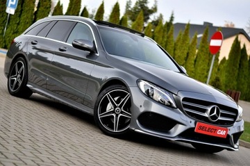 Mercedes Klasa C W205 Kombi Facelifting 1.6 180 156KM 2018 Mercedes C 180 AMG Line Full Led Panorama Dach, zdjęcie 2