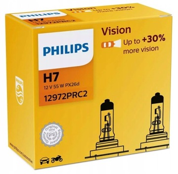 ŻARÓWKI PHILIPS H7 VISION 30% 2SZT. 12972PRC2
