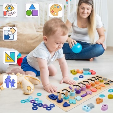 ДЕРЕВЯННЫЕ ГОЛОВОЛОМКИ С ЦИФРАМИ ДЛЯ ДЕТЕЙ, ИГРУШКИ ДЛЯ ИЗУЧЕНИЯ МАТЕМАТИКИ