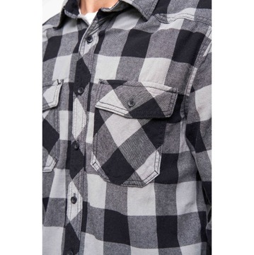 Košeľa s dlhým rukávom BRANDIT Check Shirt Black-Charcoal XL