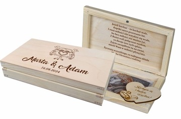Копилка СВАДЕБНЫЙ ПОДАРОК ​​Свадебная гравировка ПОЖЕЛАНИЯ плюс БЕСПЛАТНО