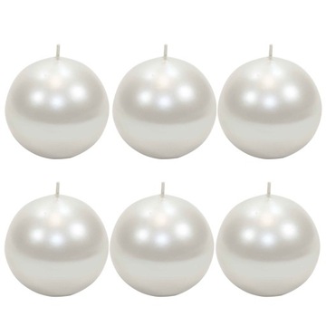 Świeca KULA kulka 80mm 8 cm świeczka PERŁA 6szt