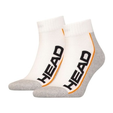 SKARPETY HEAD STRIPE QUARTER SOCKS 2 P WH 43-46