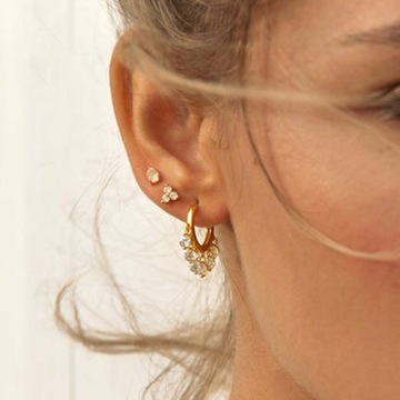 Игла из стерлингового серебра 925 пробы, маленькая геометрия Tri