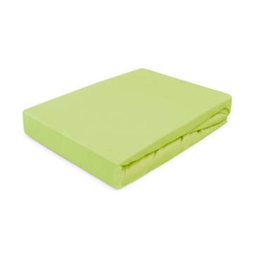 Prześcieradło z gumką 180x200 jersey 100% BAWEŁNA kolor limonka