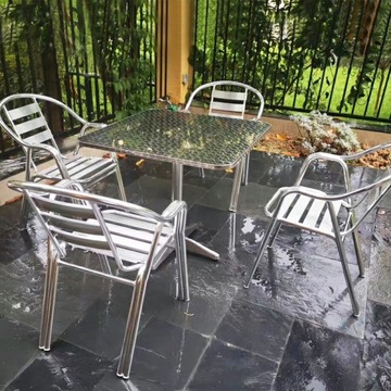 Садовый стол, регулируемый стол для бистро, алюминиевый походный стол 60x60x70 см