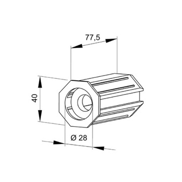 Трубодержатель диаметром 40 для наружных рулонных штор