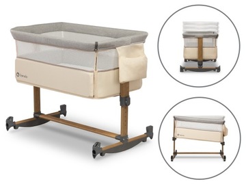 LIONELO Прикроватная и дорожная кроватка Leonie, размер