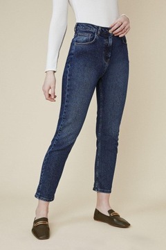 W7E01 SPODNIE JEANSOWE GRANAT MOM JEANS OASIS 36