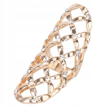 Moda Punk Style Rhinestone Hollow Fingers