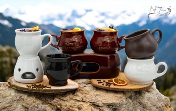 2x набор из 300 мл кружки для керовки с нагревателем для глинтвейнного вина, глинтвейн