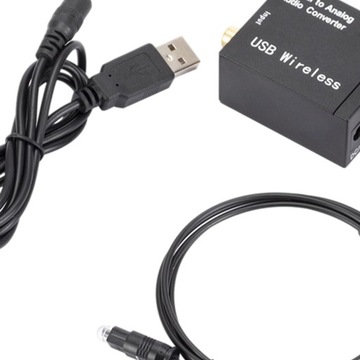 Цифро-аналоговый аудиоконвертер, оптико-аналоговый адаптер постоянного тока 5 В для