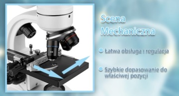 Бинокулярный составной микроскоп Svbony SV605, 80X-1600X, с двойным светодиодом