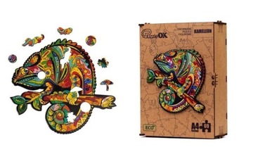 PUZZLE DREWNIANE EKO 69 KAMELEON A4