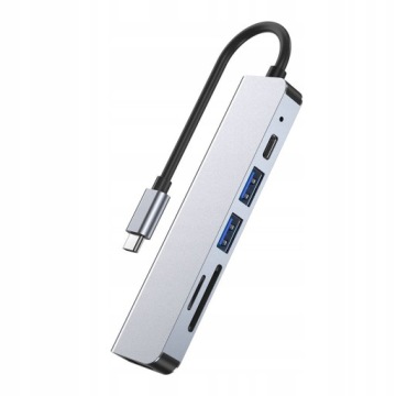 Док-станция TECH-PROTECT V4-Hub 6in1 серый
