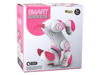 Интерактивный робот-собака с дистанционным управлением танцует по командам Розовый