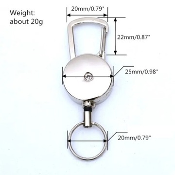 Выдвижной брелок для ключей, идентификационный значок, металлический ремешок, именной тег, держатель для карт, отдача